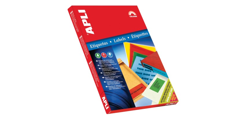 Apli Gekleurde etiketten ft 70 x 37 mm (b x h), blauw, 2.400 stuks, 24 per blad