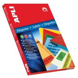 Apli Etiquettes colorées ft 70 x 37 mm (l x h), rouge, 2.400 pièces, 24 par feuille