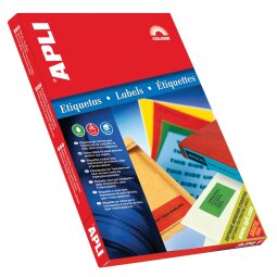 Apli Etiquettes colorées ft 70 x 37 mm (l x h), rouge, 2.400 pièces, 24 par feuille