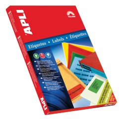 Apli Gekleurde etiketten ft 70 x 37 mm (b x h), groen, 2.400 stuks, 24 per blad
