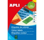 Apli Etiquettes colorées ft 210 x 297 mm (l x h), vert, 100 pièces, 1 par feuille