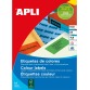 Apli Etiquettes colorées ft 210 x 297 mm (l x h), vert, 100 pièces, 1 par feuille