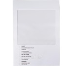 Customs pouch, white, pack of 100 pieces