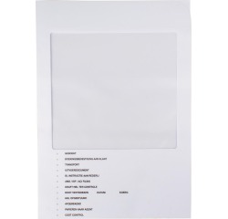 Pochette douanière, blanc, paquet de 100 pièces