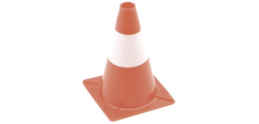 Cône de sécurité 30cm rouge-blanc