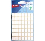 Agipa étiquettes blanches en pochette ft 9 x 13 mm (l x h), 343 pièces, 49 par feuille