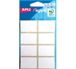 Agipa étiquettes blanches en pochette ft 24 x 35 mm (l x h), 56 pièces, 8 par feuille