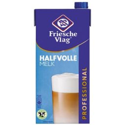 Friesche Vlag Langlekker lait concentré, paquet de 1 liter, lait demi-écrémé