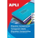 Apli Transparante etiketten ft 70 x 37 mm (b x h), 2.400 stuks, 24 per blad, doos van 100 blad