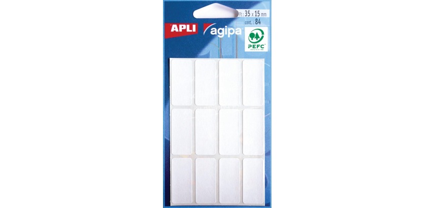 Multi-purpose label 15 x 35 mm white - Pack of 84