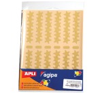 Agipa gommettes métalliques, pochette de 288 pièces, or et argent, étoile 20 mm