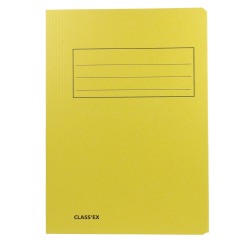 Class'ex dossiermap, 3 kleppen ft 23,7 x 32 cm (voor ft A4), geel