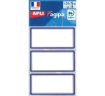 Agipa school labels size 75 x 34 mm (w x h), 24 labels per pack, blue border