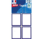 Agipa étiquettes écoliers ft 38 x 50 mm (l x h), 32 étiquettes par étui, bord bleu