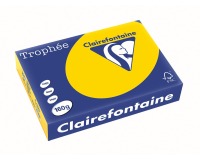 Clairefontaine Trophée Pastel, papier couleur, A4, 160 g, 250 feuilles, bouton d'or