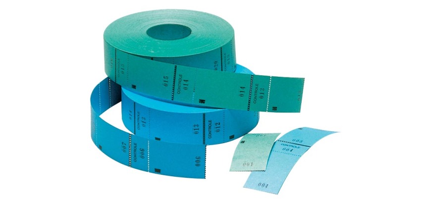 Rolls of tickets, 1000 tickets, blue
