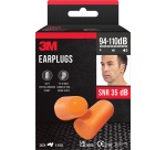 3M earplugs 1100, sound insulation up to 35 dB, blister pack of 30 pieces