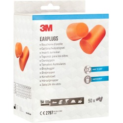 3M bouchons d'oreilles 1100, isolation phonique jusq'à 37 dB, blister en carton de 50 pièces