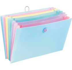 Viquel Rainbow Pastel voorordner, liggend model met 8 vakken