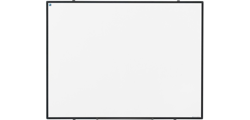 Smit Visual Softline Whiteboard, emaillierter Stahl, magnetisch, schwarzes Aluminiumprofil, 120 x 90 cm