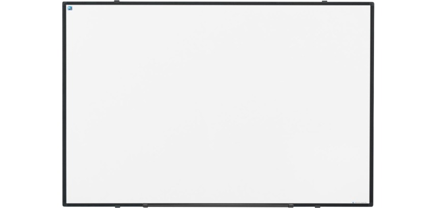 Smit Visual Softline tableau blanc, acier émaillé, magnétique, profilé d'aluminium noir, 90 x 60 cm