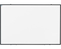 Smit Visual Softline whiteboard, lacquered steel, magnetic, black aluminum profile, 90 x 60 cm