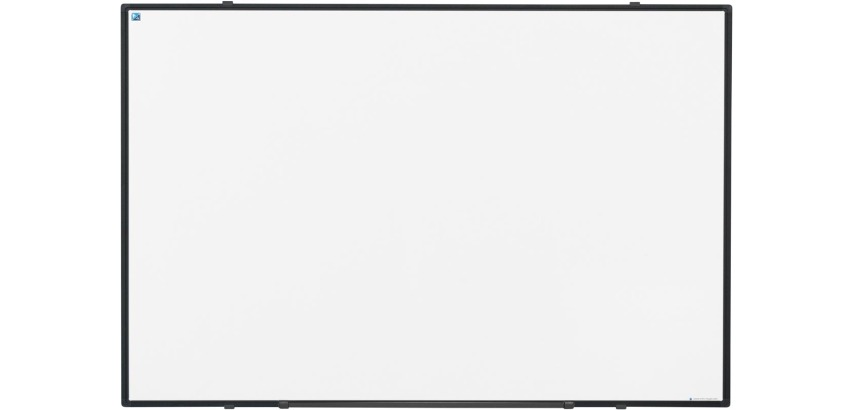 Smit Visual Softline Whiteboard, lackierter Stahl, magnetisch, schwarzes Aluminiumprofil, 90 x 60 cm