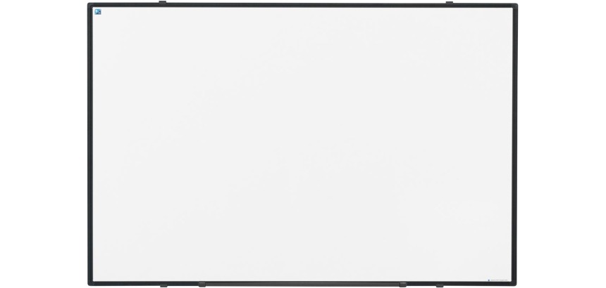 Smit Visual Softline whiteboard, gelakt staal, magnetisch, zwart profiel, 90 x 60 cm