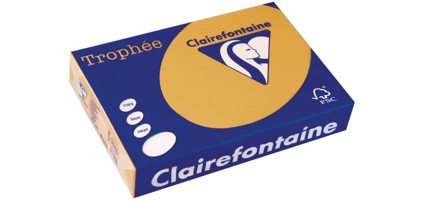 Clairefontaine Trophée Pastel, gekleurd papier, A4, 160 g, 250 vel, mokkabruin
