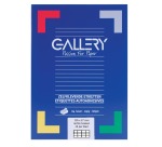 Gallery white labels, ft 105 x 37 mm (w x h), square corners, box of 1,600 labels