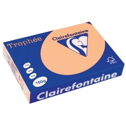 Clairefontaine Trophée Pastel, papier couleur, A4, 160 g, 250 feuilles, saumon