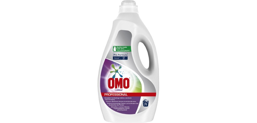 Omo Professional Pro Formula Active Clean Colour lessive liquide, bouteille de 5 litres, 71 doses