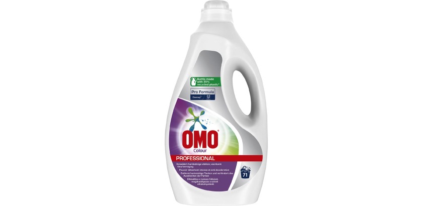Omo Professional Pro Formula Active Clean Colour lessive liquide, bouteille de 5 litres, 71 doses