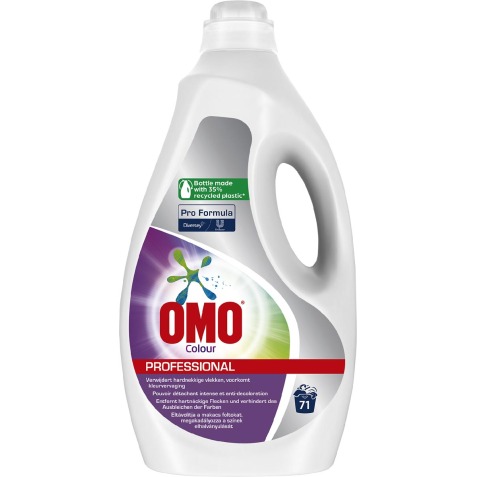 Omo Professional Pro Formula Active Clean Colour lessive liquide, bouteille de 5 litres, 71 doses