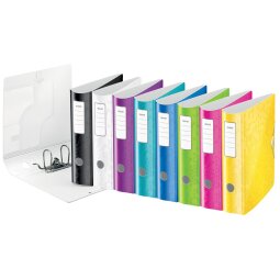 Lever arch file coated Active Wow A4 maxi - 8 cm spine assorted colors