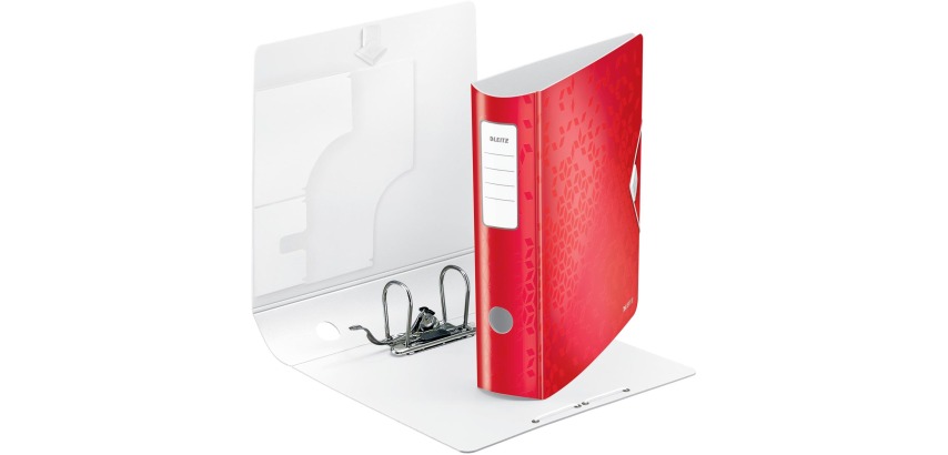 Leitz WOW lever arch file Active, spine width 8.2 cm, red