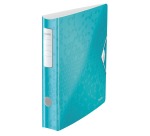 Leitz WOW Active Ordner mit Hebelmechanik, Rückenbreite 6,5 cm, Gletscherblau