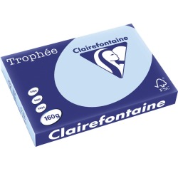 Clairefontaine Trophée Pastel, papier couleur, A3, 160 g, 250 feuilles, bleu