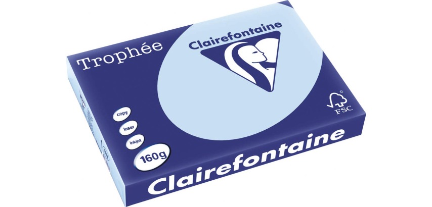 Clairefontaine Trophy Pastel, colored paper, A3, 160 g, 250 sheets, blue