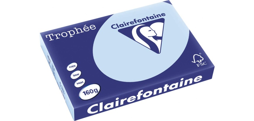 Clairefontaine Trophy Pastel, colored paper, A3, 160 g, 250 sheets, blue
