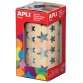 Apli Kids stickers op rol, ster, 2360 stuks, metallic zilver