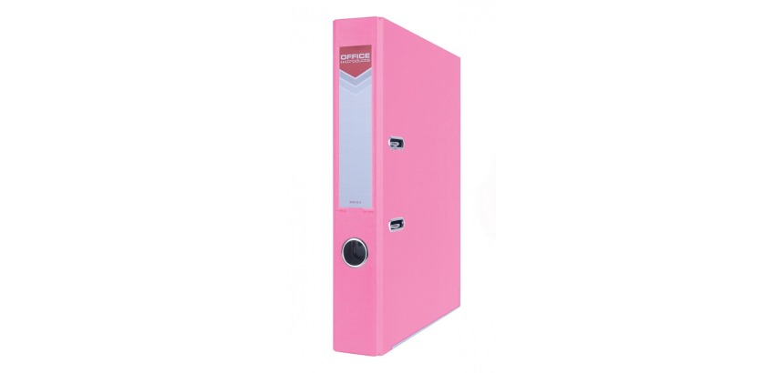 OFFICE products binder, for A4, cardboard, 5.5 cm spine, pink