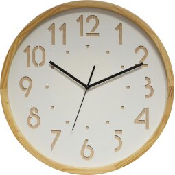 Orium by Cep Oslo horloge murale, diamètre 41 cm, cadre en bois, blanc