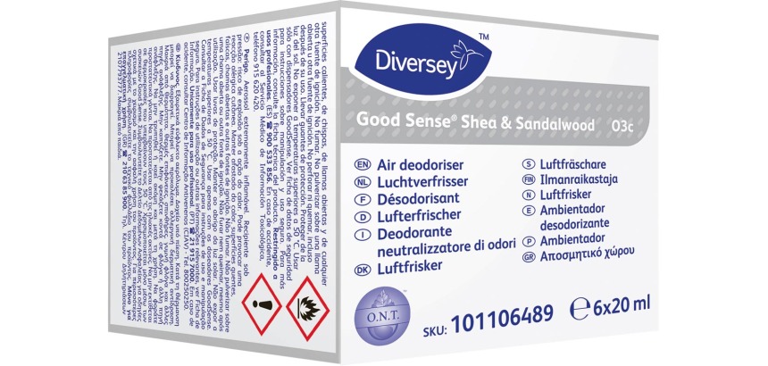 Good Sense navulling voor automatische luchtverfrisser, Shea & Sandalwood, pak van 6 stuks