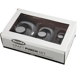 Creativ Company perforatrices fantaisie, cercle, set de 3 pièces (25 - 49 - 75 mm)