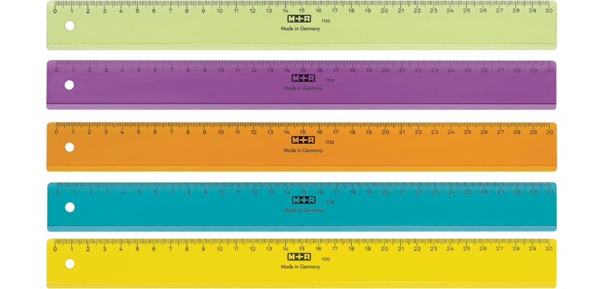 M+R Lineal, aus Kunststoff, in verschiedenen Farben, 30 cm