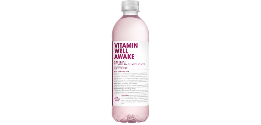 Vitamin Well Vitaminwasser Awake, 500 ml, Paket mit 12