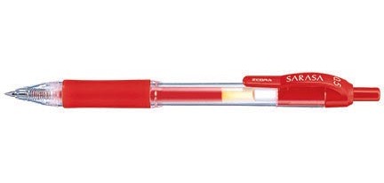 ZEBRA Sarasa gel ink rollerball pen, 0.5 mm, red