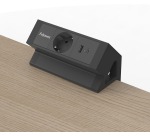 Fellowes douille Power Desk, 1 prise + 1 x USB-A + 1 x USB-C, noir, pour les Pays-Bas