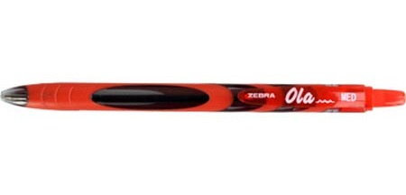 ZEBRA Ola ballpoint pen, 0.5 mm, red